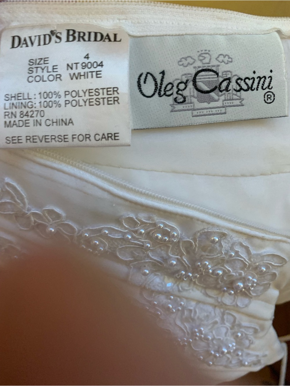 David’s Bridal Oleg Cassini Wedding ballgown style corset top Skirt 4 - Picture 2 of 10
